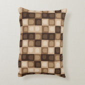 Bruin Modern Boho Boog Geometrisch Azteken Patroon Accent Kussen (Achterkant (Verticaal))