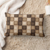 Bruin Modern Boho Boog Geometrisch Azteken Patroon Kussen (Deken)