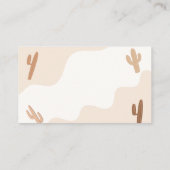 Bruin Modern Boho Cactus Boeken voor Baby shower Informatiekaartje (Achterkant)