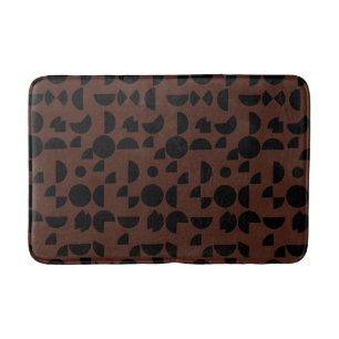 Bruin Modern Elegant Geometrisch Tribal Badmat