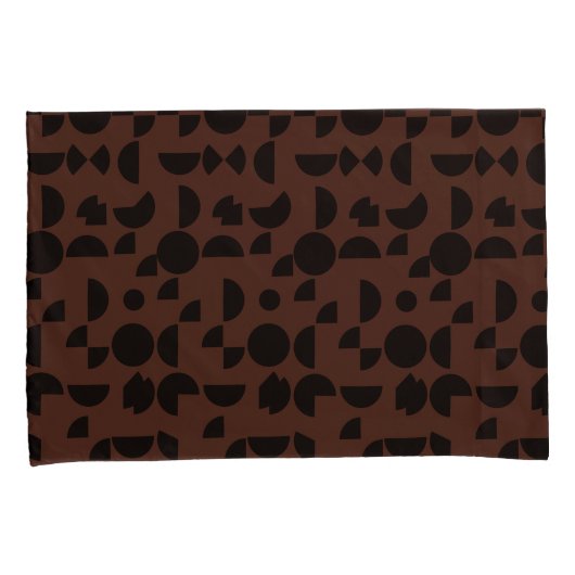 Bruin Modern Elegant Geometrisch Tribal Kussensloop (Voorkant-Rechts)