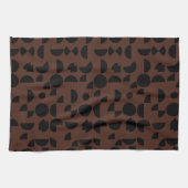 Bruin Modern Elegant Geometrisch Tribal Theedoek (Horizontaal)