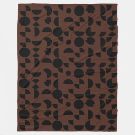 Bruin modern elegant geometrisch tribiaal fleece deken