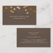 bruin-modern honingraathexagon visitekaartje (Voorkant / Achterkant)