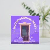 Bruin Modern Housewarming Party Uitnodiging (Staand voorkant)