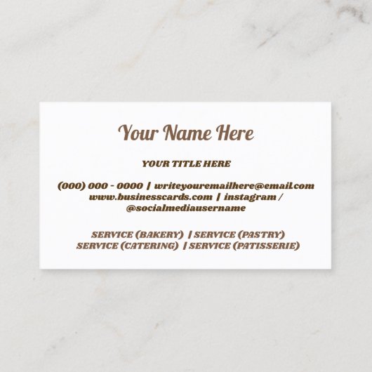 Bruin Modern Minimale Kroon Visitekaartje (Achterkant)