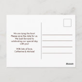 Bruin Modern minimalistische oude datum drie foto Briefkaart (Achterkant)