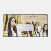 Bruin Moderne Foto Collage Desk Mat (Keyboard & Muis)