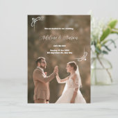 Bruin Moderne Huwelijksuitnodiging Kaart (Staand voorkant)