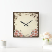 Bruin moderne ventilator vierkante klok (Huis)