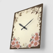 Bruin moderne ventilator vierkante klok (Hoek)