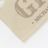 Bruin Monogram Fotocollage Fleece Deken (Hoek)