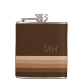 Bruin  monogram heupfles (Voorkant)