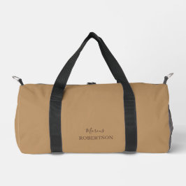 Bruin monogram kalligrafie minimalistisch professi plunjezak