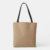 Bruin monogram kalligrafie minimalistisch professi tote bag (Achterkant)