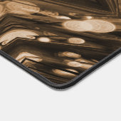 Bruin Monogram Modern Watercolorpatroon Bureaumat (Hoek)