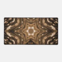 Bruin Monogram Modern Watercolorpatroon Bureaumat