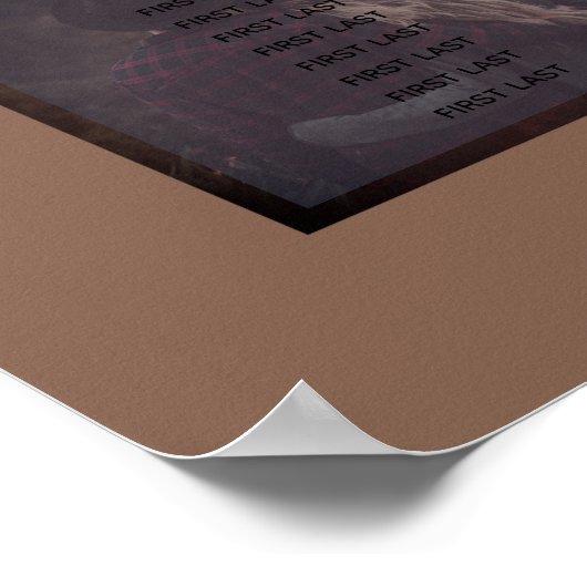 Bruin monogram poster (Hoek)