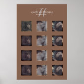 Bruin monogram poster (Voorkant)