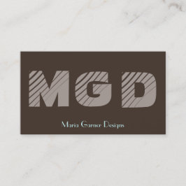  bruin monogram Visitekaartjes