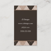  bruin monogram Visitekaartjes (Achterkant)