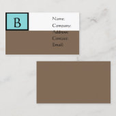  bruin monogram Visitekaartjes (Voorkant / Achterkant)