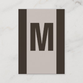  bruin monogram Visitekaartjes