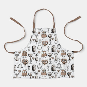 Bruin monster kinder schort