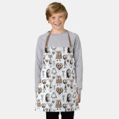 Bruin monster kinder schort (Gedragen)