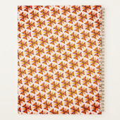 Bruin Mooi Naadloos patroon Gepersonaliseerde naam Planner (Achterkant)