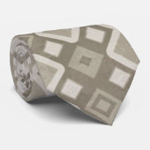 Bruin Mosaic Diamond Pattern Stropdas (Opgerold)