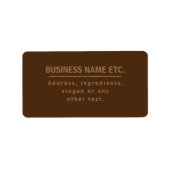 Bruin multi-doel etiket (Voorkant)