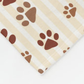 Bruin n’ Tan Dog Paws Fleece Blanket (Hoek)