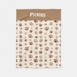 Bruin n’ Tan Dog Paws Fleece Blanket Deken