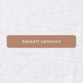 Bruin naamijzer op waslabels labels (Design 1)