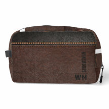 Bruin namaakleren monogram bruidsjonker cadeau