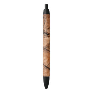 Bruin Natuurlijk Hout Zwarte Inkt Pen