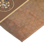 Bruin nautisch rustiek kompas ontwerp tafelkleed (Gekanteld)