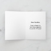 Bruin, Nepgoud 17de huwelijksjubileum + Naam Kaart (Binnen)