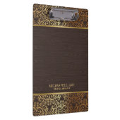 Bruin nephout met gouden wervelingen rand klembord (Rechts)