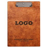 Bruin  nepleer klembord (Voorkant)