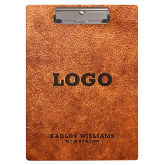 Bruin  nepleer klembord (Voorkant)