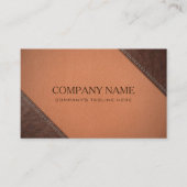 Bruin nepleer met naaistekeneffect visitekaartje (Voorkant)