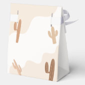 Bruin Neutraal Modern Boho Cactus Baby shower Bedankdoosjes (Achterkant)