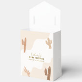 Bruin Neutraal Modern Boho Cactus Baby shower Bedankdoosjes (Open)