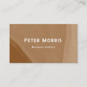 Bruin neutrale toon minimalistische QR-code Profes Visitekaartje (Voorkant)