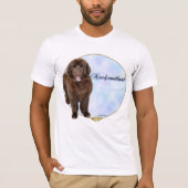 Bruin Newfoundland Portret T-shirt (Voorkant)