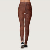 Bruin noodlijdende lederen Leggings (Achterkant)