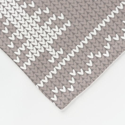 Bruin Nordic Sweater patroon | Monogram Kerstmis Fleece Deken (Hoek)