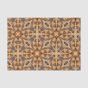 Bruin Ochre Tribal Etnic Boho Mosaic Pattern Tissuepapier